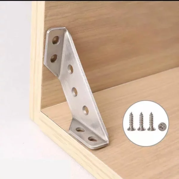 Ke Góc Vuông Inox 90 Độ Chất Lượng - Bát Ke Vuông Góc Sửa Chữa Nội Thất Không Rỉ Sét - Ảnh 3