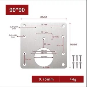 Tấm Vá Sửa Chữa Bản Lề – Miếng Sửa Bản Lề Tủ Gỗ, Tủ Nhựa, Tủ Thép, Tủ Nhôm | Tấm Inox Sửa Bản Lề, Phụ Kiện Sửa Bản Lề Cửa Tủ (Tặng 6 Vít)