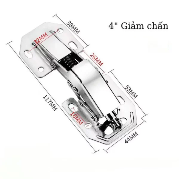 Bản Lề Ếch, Bản Lề Không Khoét Lỗ, Bản Lề Giảm Chấn, Bản Lề Tủ Bếp bằng thép không gỉ tiện dụng - Ảnh 4